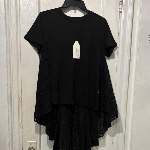 English Factory Dresses & Skirts - English Factory Black High-Low Eyelet Hem top